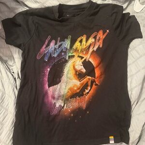 Abercrombie & Fitch Black T-Shirt with Colorful Graphic